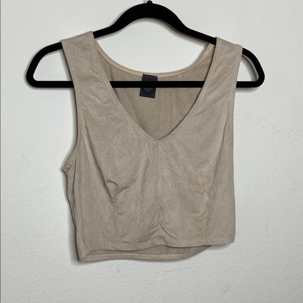 3 for $35! Suede Nude Crop Top ✨May Pink💖 L